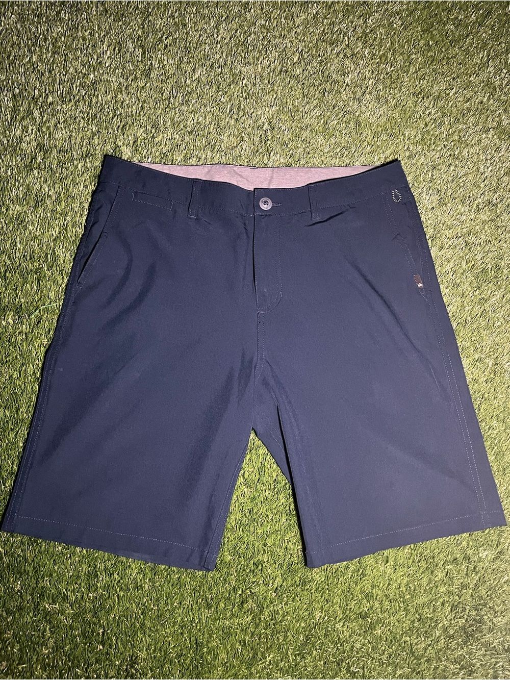 Quiksilver Men’s 33 Navy Amphibian Hybrid Water Shorts Stretch Quick Dry